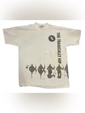 Vintage 1992 The Tragically Hip Fully Completely Shirt XL All Sport Cream